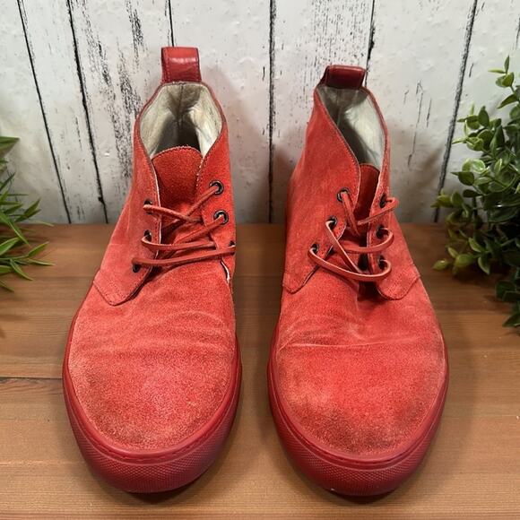 Del Toro Men's Red Suede Chukka Sneaker Size 11 - Picture 4 of 12